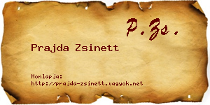 Prajda Zsinett névjegykártya